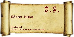 Dózsa Huba névjegykártya